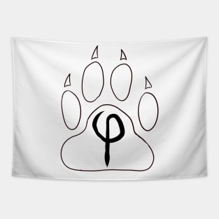 Phi Furry Pride Paw Tapestry