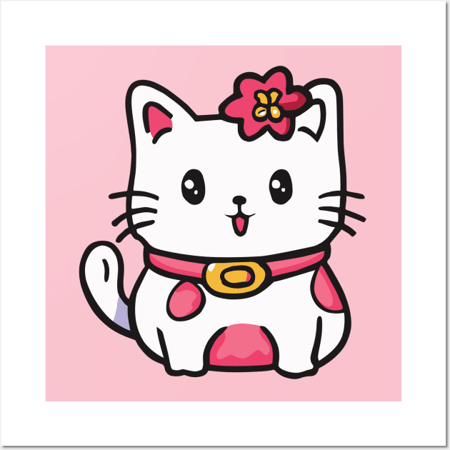 Wall Art Print, Cute Cat