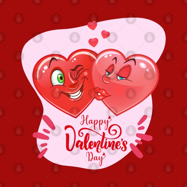 Happy Valentine's day - Funny Hearts Lovers by O.M design