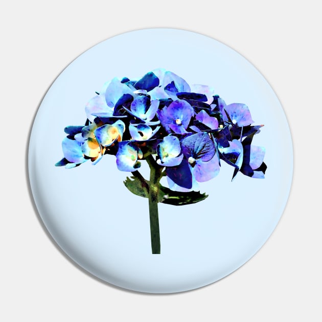 Small Blue Hydrangea Pin by SusanSavad