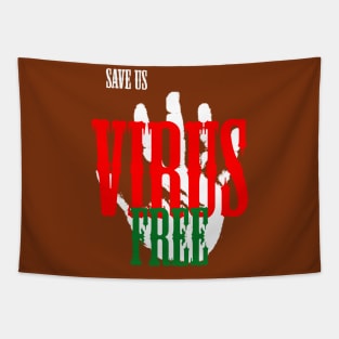 Save us virus free Tapestry