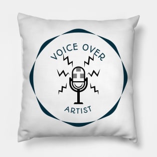 voice over artist on the soundwaves Pillow