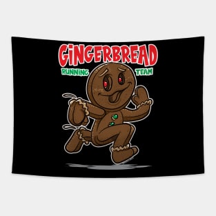 Gingerbread Running Team Tapestry
