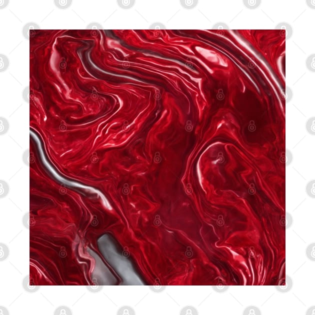 RED LIQUID MARBLE DESIGN, IPHONE CASE AND MORE by ZARBIT