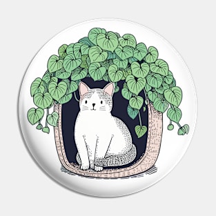 Cat Plant House Pin