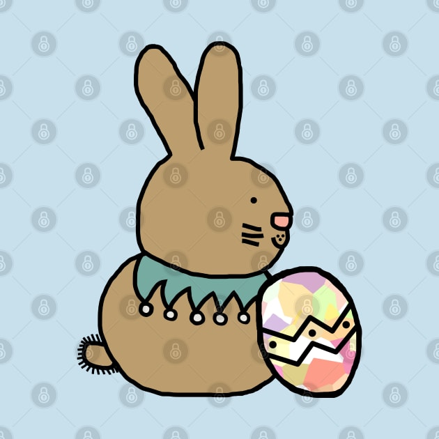 Bunny Rabbit Holding Easter Egg by ellenhenryart