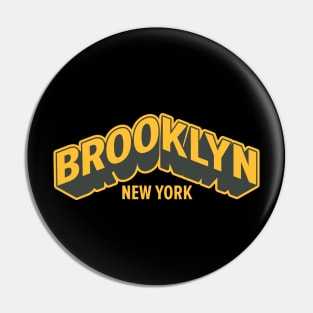 Retro Brooklyn NYC Triangle Sportive Design Pin