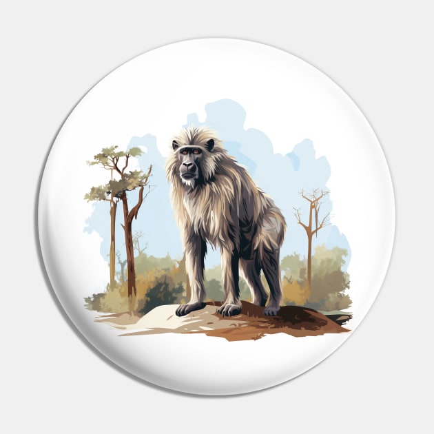 Baboon Pin by zooleisurelife