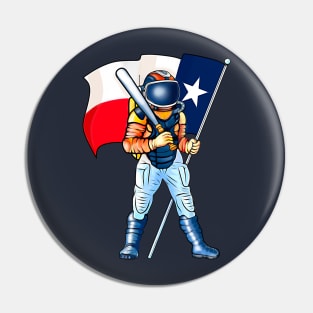 Houston Astros World series Champ Texas Flag Astronaut Space City Pin