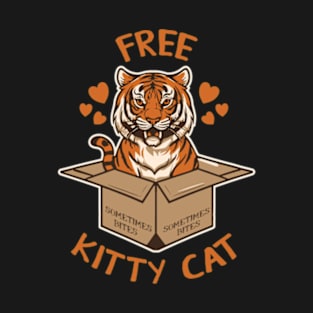 Free Kitty Cat Sometimes Bites T-Shirt