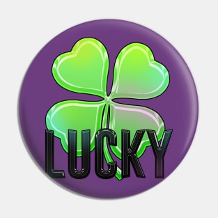 inscription lucky Pin