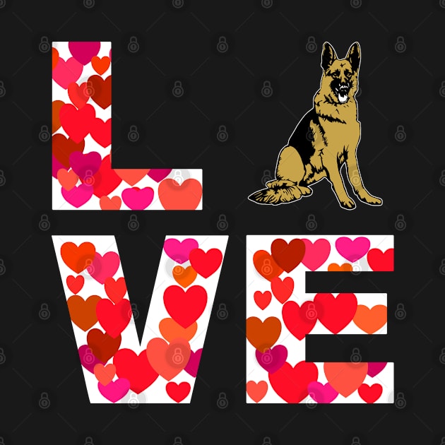 Love german shepherd Dog Design Design by Schimmi