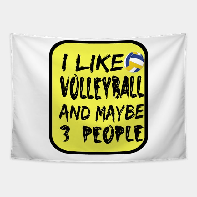 i like volleyball and maybe 3 peolpe Tapestry by Emma-shopping