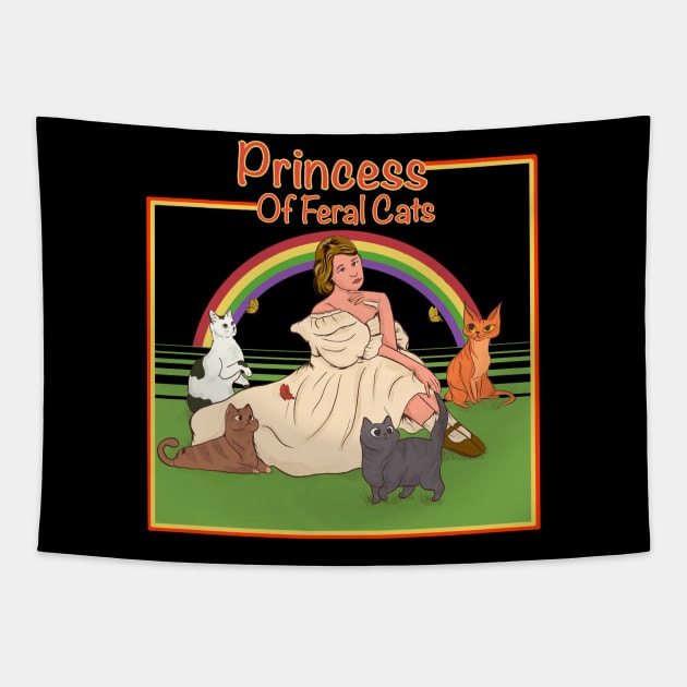 Princess Of Feral Cats Tapestry by Kuchisabishii