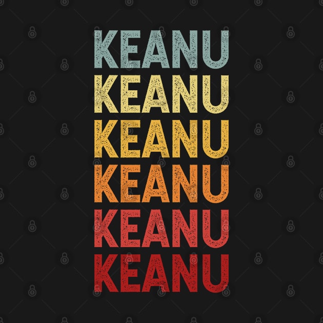 Keanu Name Vintage Retro Gift Named Keanu by CoolDesignsDz