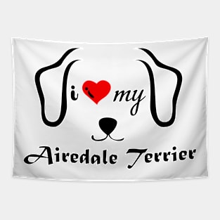 I love My Airedale terrier Tapestry