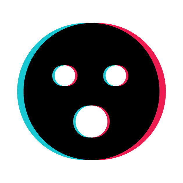 TikTok O Oh emoji smiley Black by ThingyDilly