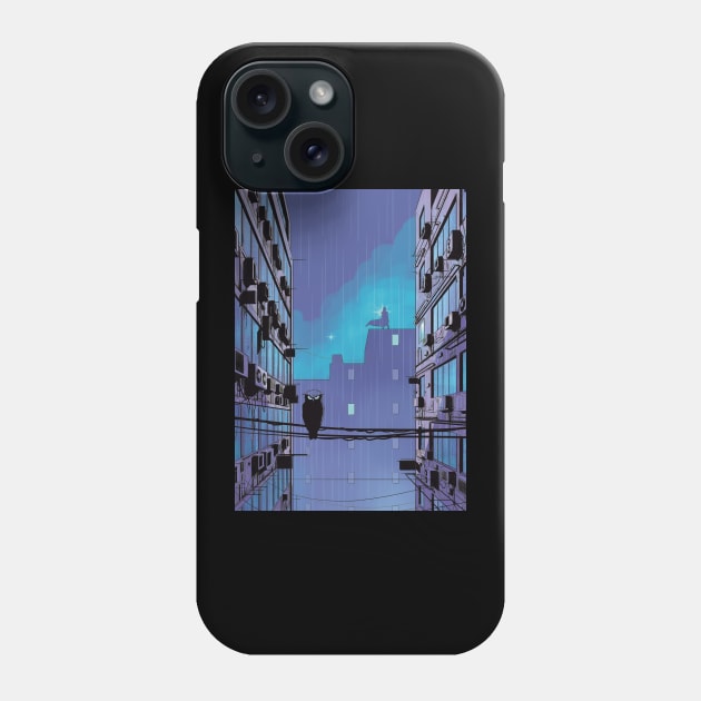 The owl of the City Phone Case by Hellustrations