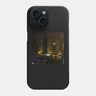 Dubai Marina night shot Phone Case