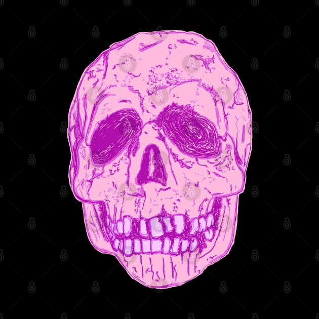 Silver Shamrock Skull (Neon Pink) by attackofthegiantants