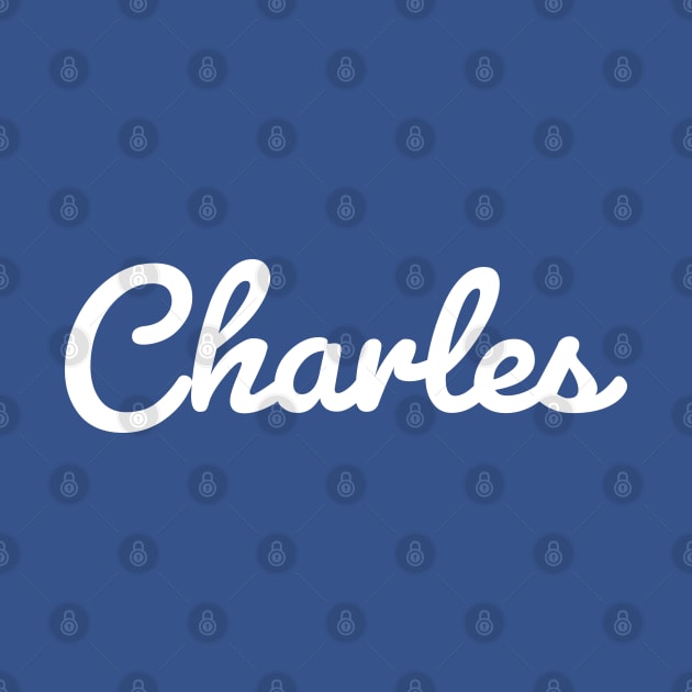 Charles Cursive Script Typography White Text by ellenhenryart