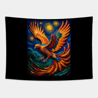 Phoenix in starry night Tapestry