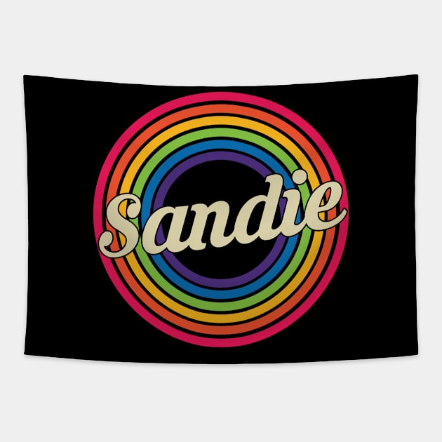 Sandie - Retro Rainbow Style Tapestry by MaydenArt