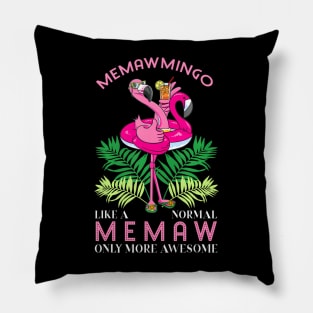 Memawmingo Grandmother Flamingo Love Gramma Grandma Granny Pillow