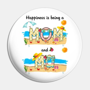 Happiness Is Being A Mom And Ma Summer Beach Happy Mother's Pin