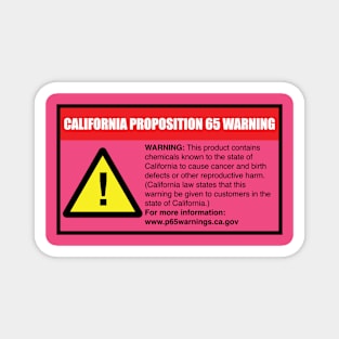 Proposition 65 Warning Magnet