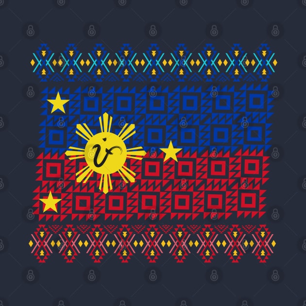 Phil.Flag Art Pattern / Baybayin word 'PI' (Pilipinas) by Pirma Pinas