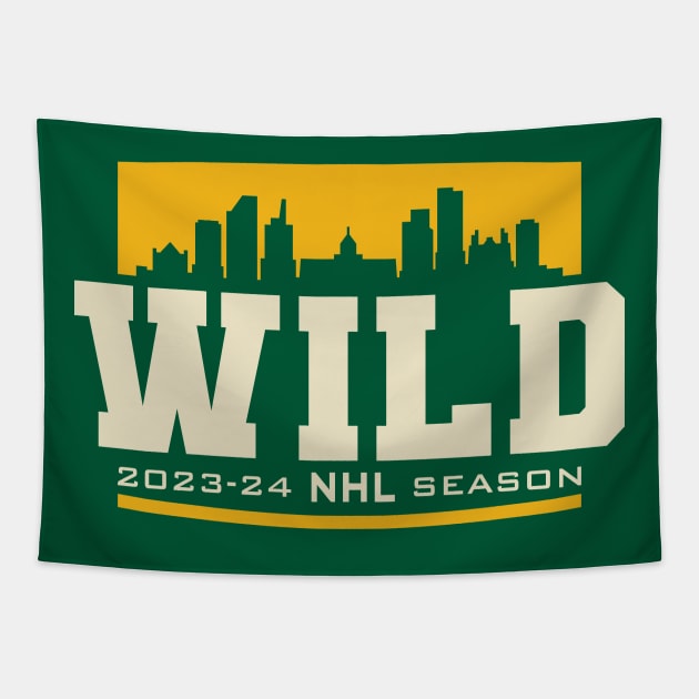 Wild Hockey 2023-24 Tapestry by Nagorniak