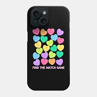 Candy Heart Find The Match Game Phone Case