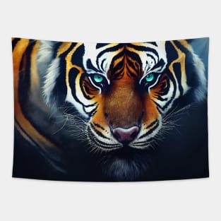 Tiger with blue eyes Tapestry