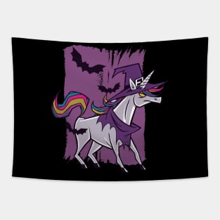 Halloween WITCH UNICORN funny gift Tapestry