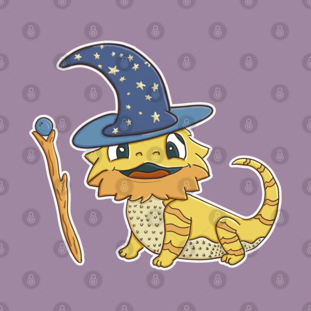 The Wizard Lizard (Bearded Dragon) by nonbeenarydesigns