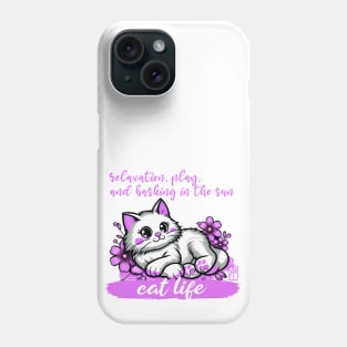 Cat life - relaxation, play, and basking in the sun - I Love my cat - 2 Phone Case