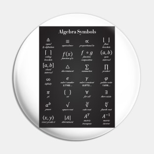 Algebra Symbols Pin