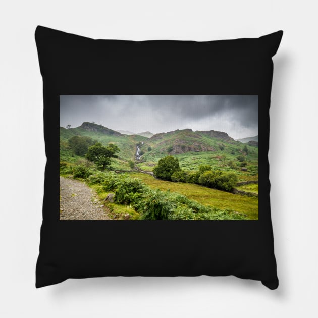 Walking to Easedale Tarn Pillow by jldunbar