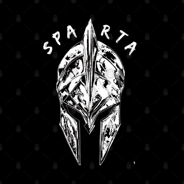 Spartan helmet, inscription including helmet. by Bird