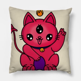 Satan kitty Pillow