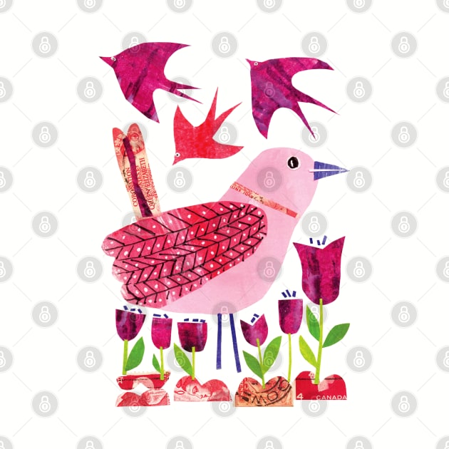 Pink Bird by Tracey English