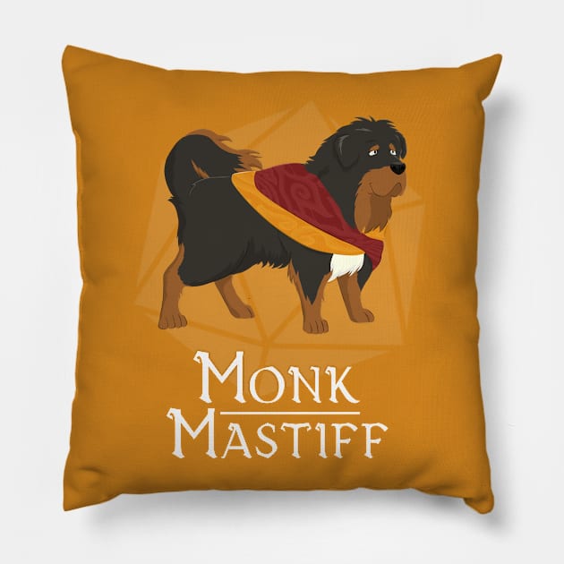 Monk Mastiff Pillow by Celestirus