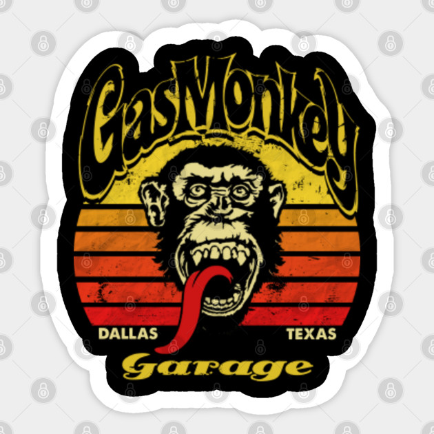 Gasmonkey Garage Vintage T Shirt Gas Monkey Sticker Teepublic