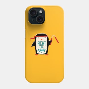 Penguin Fight Or Flight Phone Case