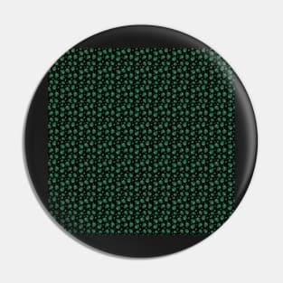 Monstera Leaves Pattern -Black and Green Pin