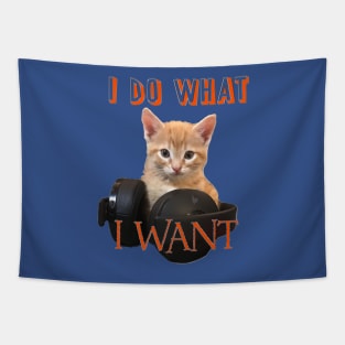 Gamer Cat - I do what I want Tapestry