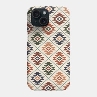 Aztec Symbol Color on Cream Repeat Pattern Phone Case