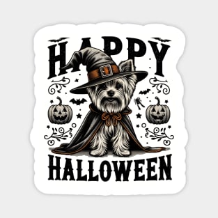 Retro Halloween Yorkie Graphic illustration Magnet