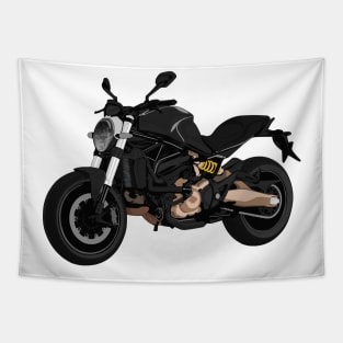 Monster 821 Bike Illustration Tapestry